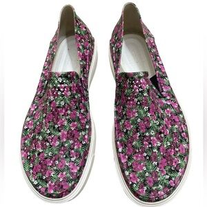 Crocs citilane Roka pink floral perforated slip on shoes